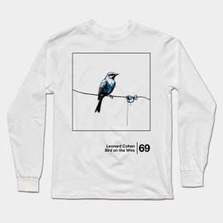 Bird On The Wire - Minimalist Graphic Design Artwork Long Sleeve T-Shirt